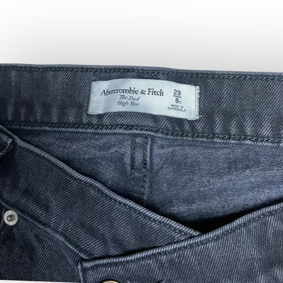 Abercrombie Fitch Women Jeans  Black Dad High Rise Size 29 - Picture 5 of 7